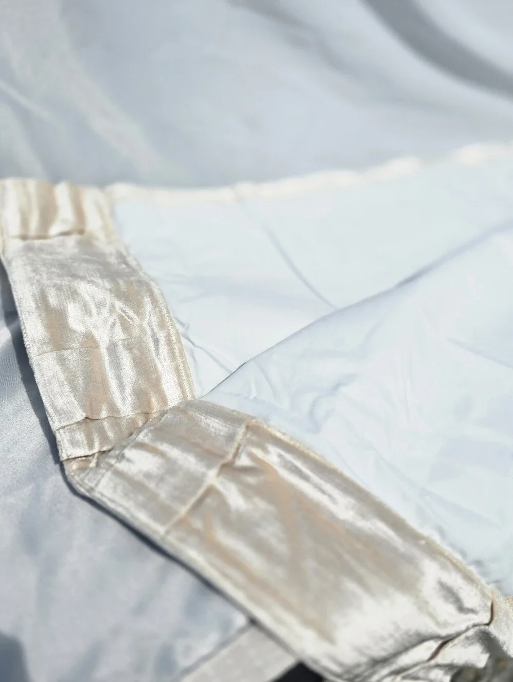 New! Quince Luster Velvet Champagne Curtains, 48